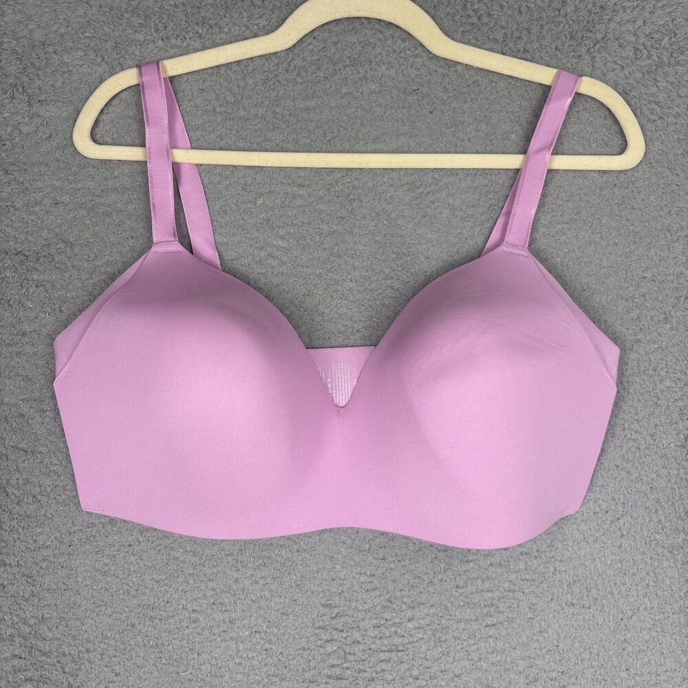 Knix Wing Woman 38e Contour Wireless T-Shirt Lavender Comfort Support Seamless